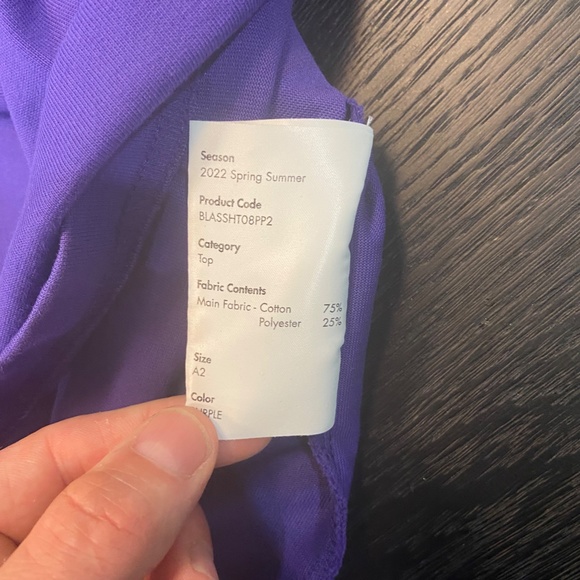 ADER ERROR Purple Boxy T-Shirt - Picture 6 of 7